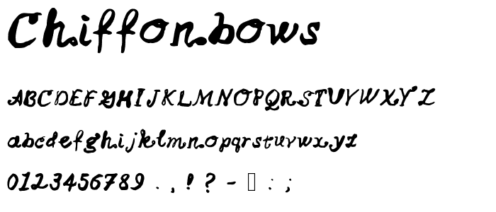 ChiffonBows font