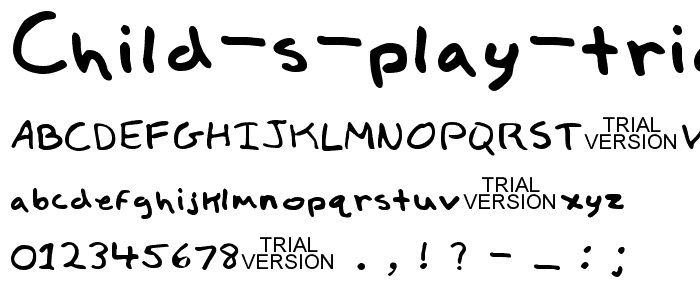 Child s Play Trial Version font