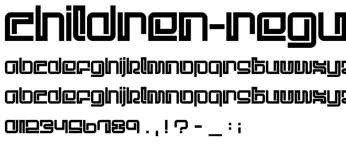 Children Regular font