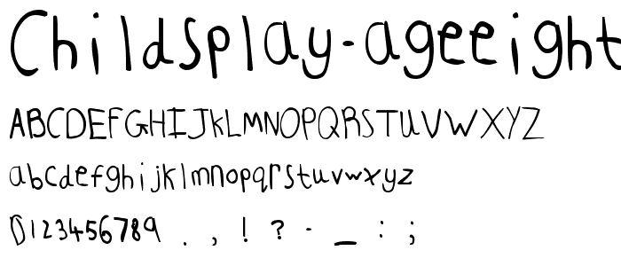 ChildsPlay-AgeEight font