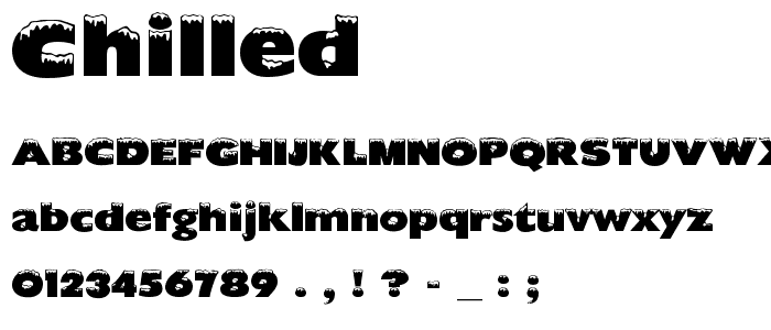 Chilled font