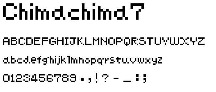 ChimaChima7 font