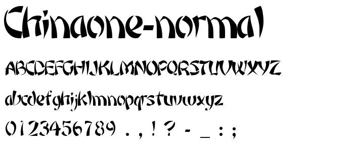 ChinaOne Normal font