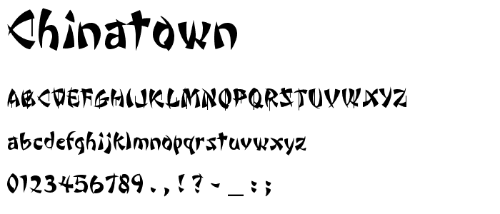 Chinatown font