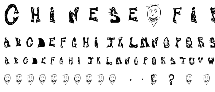 Chinese Firedrill font