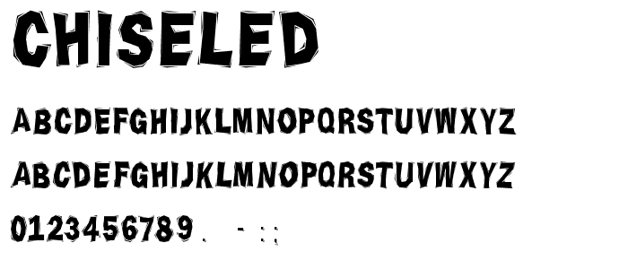 Chiseled font
