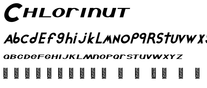 Chlorinut font