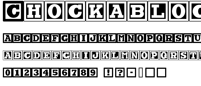 ChockABlockNF font