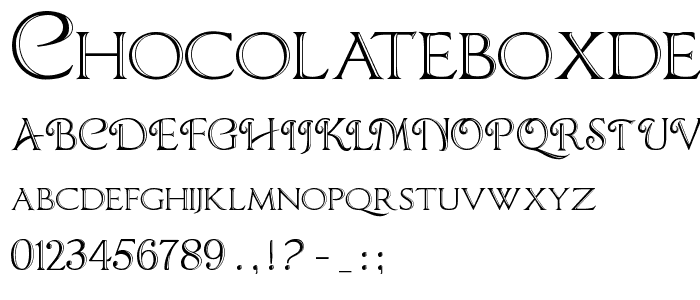 ChocolateBoxDecorative font