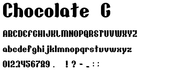 Chocolate__G font