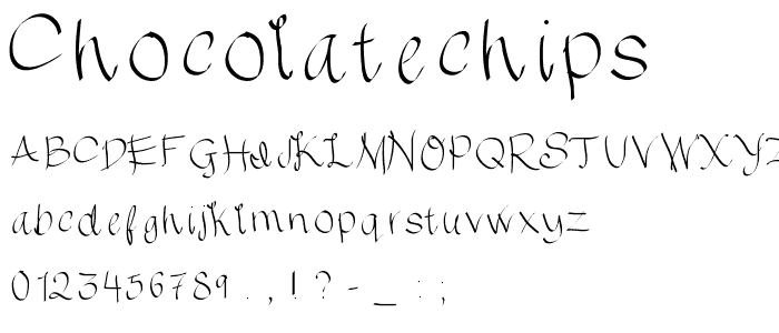 Chocolatechips font