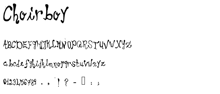 Choirboy font