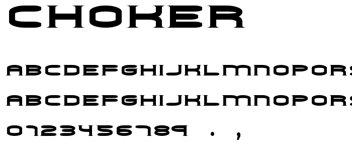 Choker font