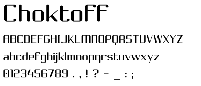Choktoff font