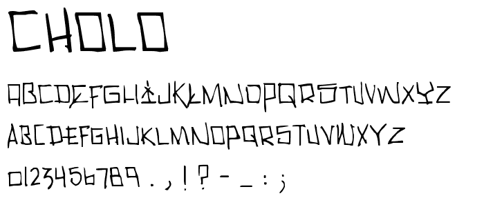 Cholo font