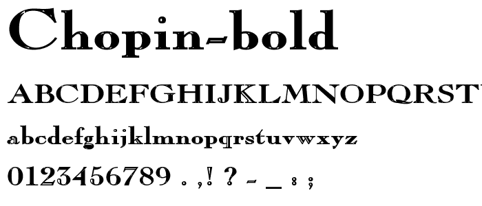 Chopin Bold font