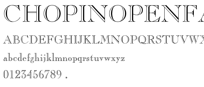 ChopinOpenFace font