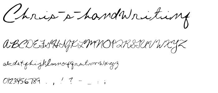 Chris s Handwriting font