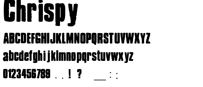 Chrispy font