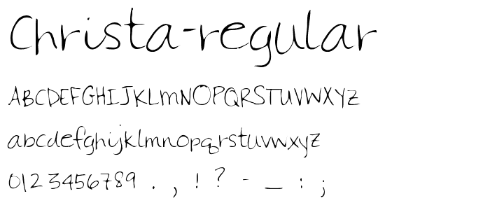 Christa Regular font