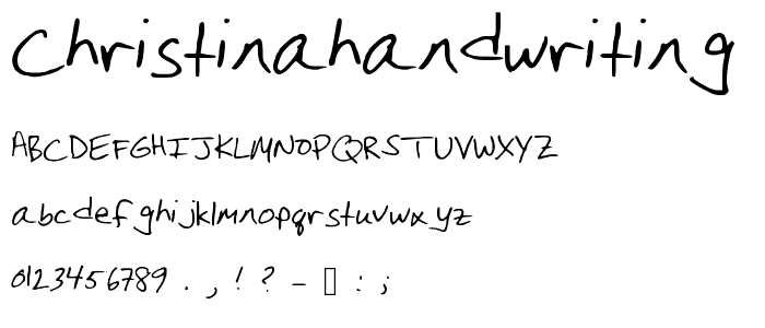 ChristinaHandwriting font