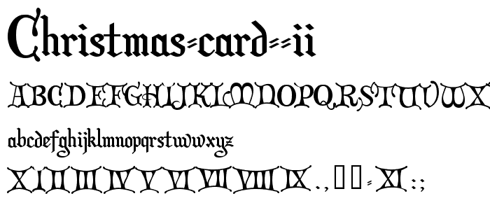 Christmas Card II font