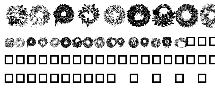 Christmas Wreaths font