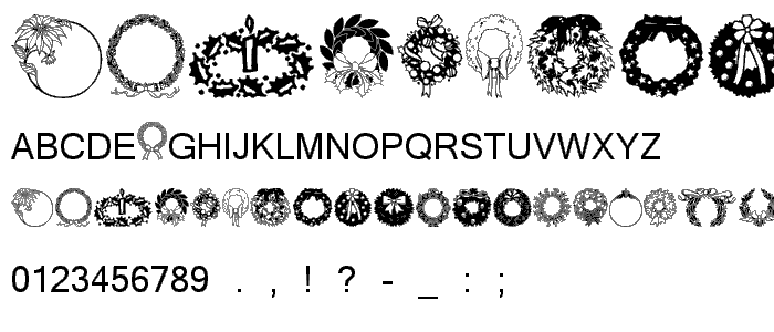 ChristmasWreath font