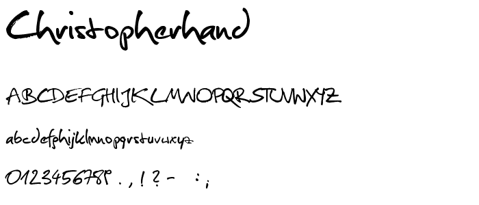 Christopherhand font