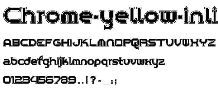 Chrome Yellow Inline NF font