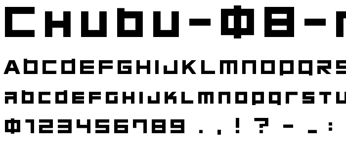 Chubu 08 Normal font