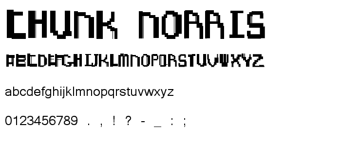 Chunk Norris font