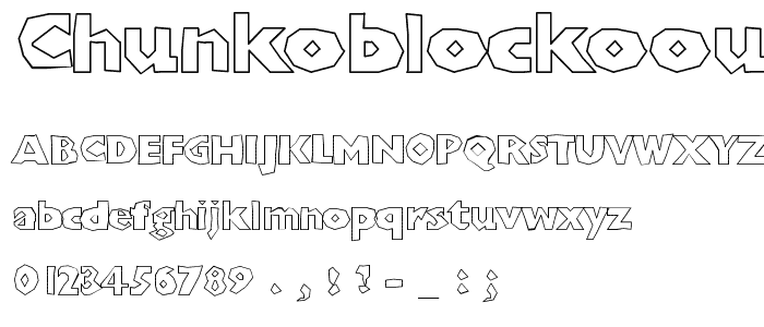 ChunkoBlockoOutlineHeavy font