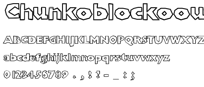 ChunkoBlockoOutlineXtraHeavy font