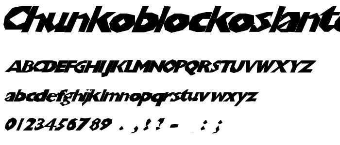 ChunkoBlockoSlanted font