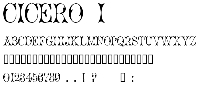 Cicero 1 font