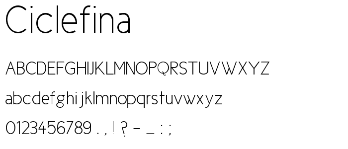 CicleFina font