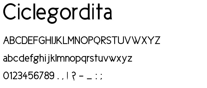 CicleGordita font