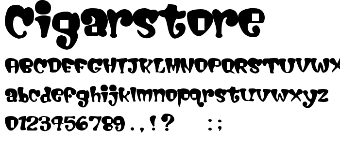 Cigarstore font