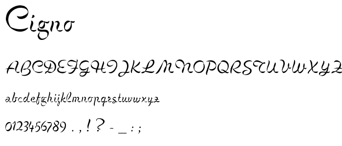 Cigno font