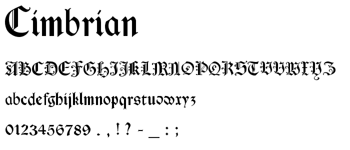 Cimbrian font