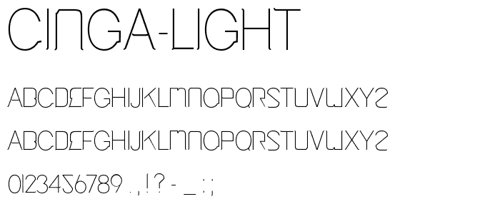 Cinga-Light font