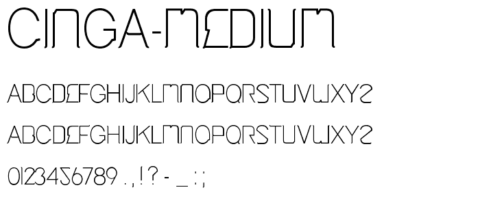 Cinga-Medium font