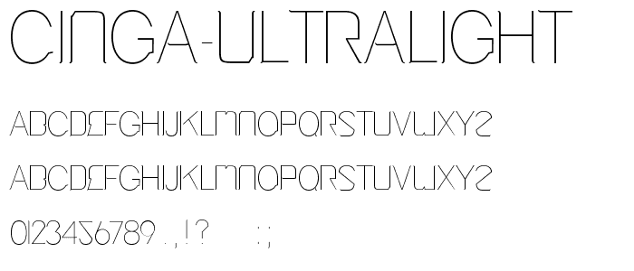 Cinga-UltraLight font