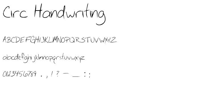 Circ Handwriting font