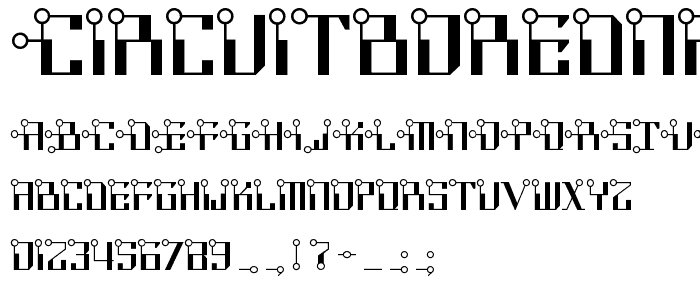 CircuitBoredNF font