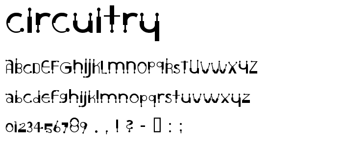Circuitry font