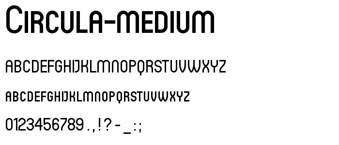Circula Medium font
