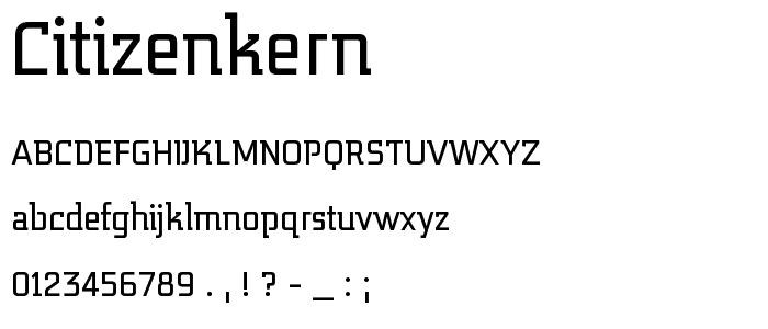 CitizenKern font