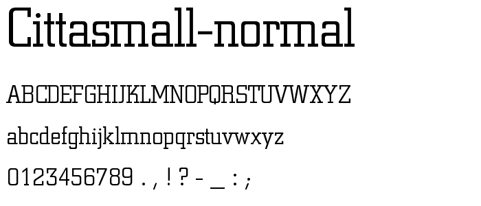 CittaSmall Normal font